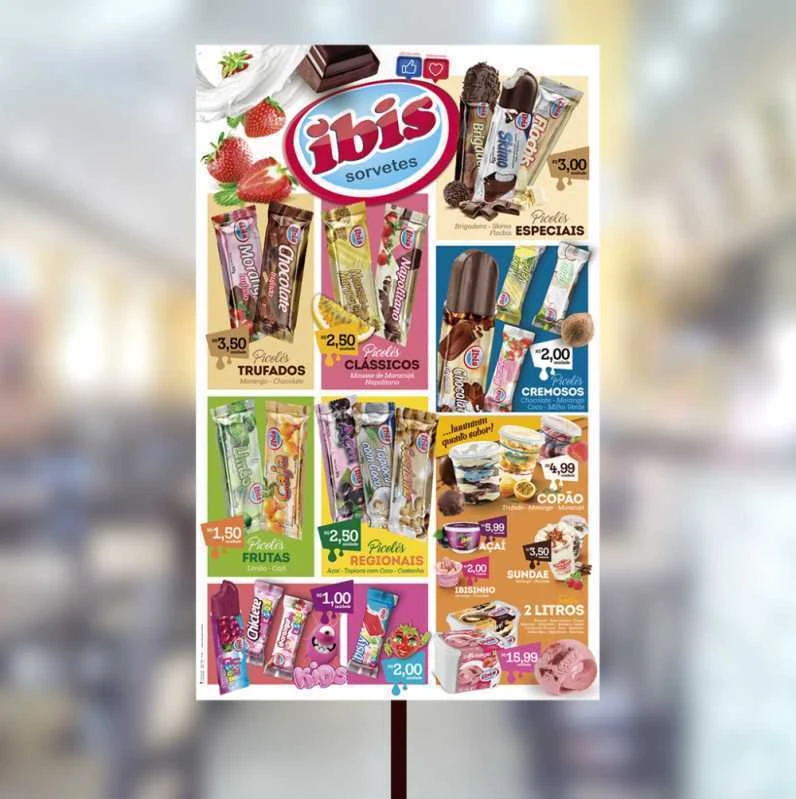 fábrica de cartaz para sorvete