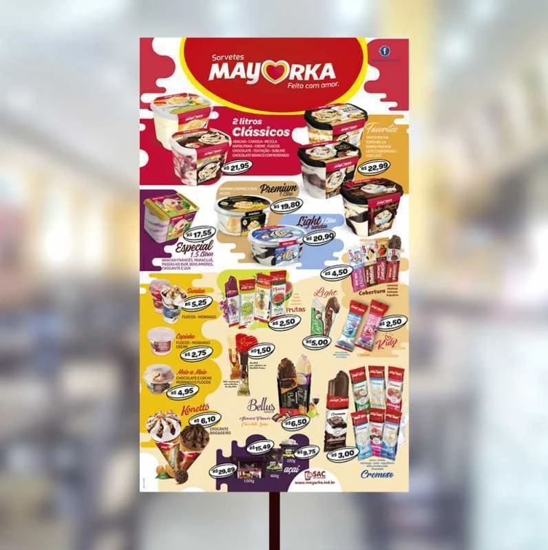 gráfica de banner para sorvete