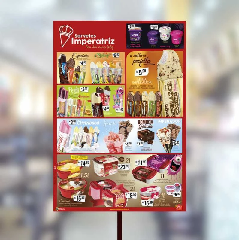 impressão cartaz personalizado sorvete