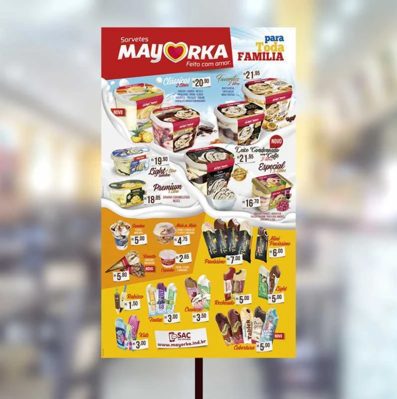 impressão tabela personalizada sorvete